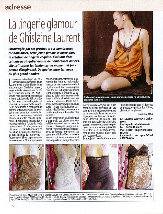 GLC Lingerie dans Femina